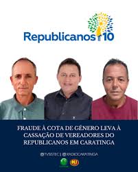 Justiça Eleitoral reconhece fraude à cota de gênero e cassa diploma de vereadores e suplentes do Republicanos em Caratinga