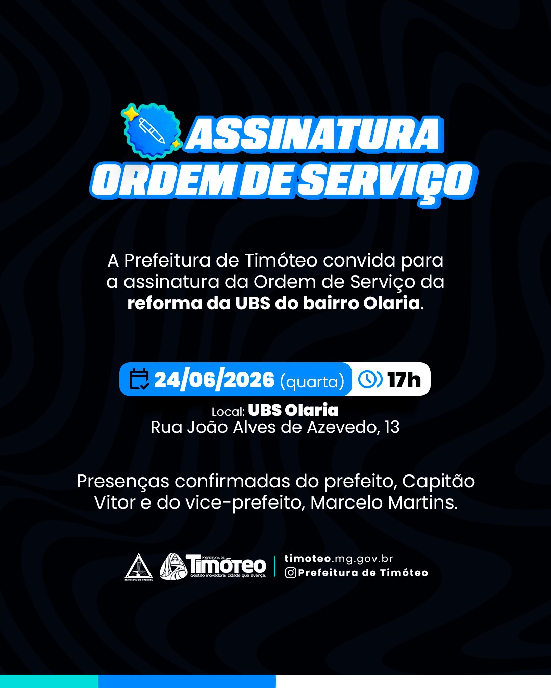 Assinatura da Ordem de Serviço para reforma da UBS Olaria