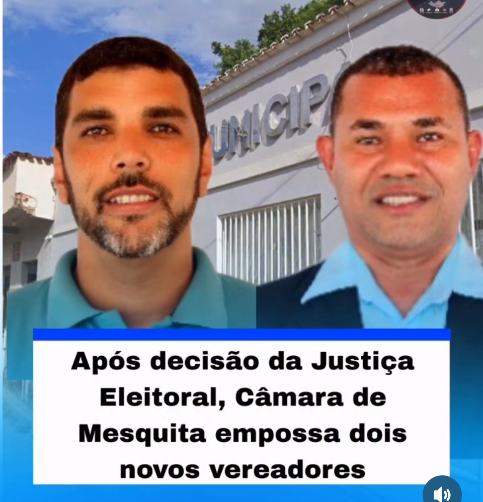 Câmara Municipal de Mesquita empossa dois novos vereadores após decisão da Justiça Eleitor
